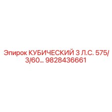 9828436661 КУБИЧЕСКИЙ 3 Л.С. 575/3/60… | Epiroc