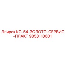 9853118601 КС-54-ЗОЛОТО-СЕРВИС-ПЛАКТ Epiroc