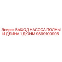 9899100905 ВЫХОД НАСОСА ПОЛНЫЙ ДЛИНА 1 ДЮЙМ Epiroc