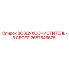 2657545675 ВОЗДУХООЧИСТИТЕЛЬ-В СБОРЕ Epiroc