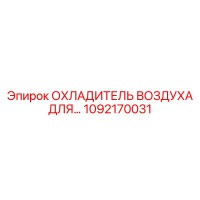 1092170031 ОХЛАДИТЕЛЬ ВОЗДУХА Epiroc