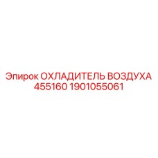 1901055061 ОХЛАДИТЕЛЬ ВОЗДУХА 455160 Epiroc
