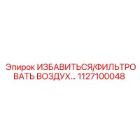1127100048 ИЗБАВИТЬСЯ/ФИЛЬТРОВАТЬ ВОЗДУХ… Epiroc