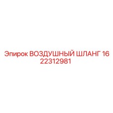 1622312981 ВОЗДУШНЫЙ ШЛАНГ Эпирок