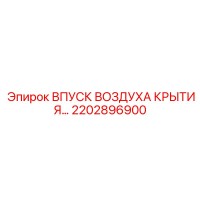 2202896900 ВПУСК ВОЗДУХА КРЫТИЯ… Epiroc