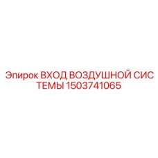 1503741065 ВХОД ВОЗДУШНОЙ СИСТЕМЫ Эпирок