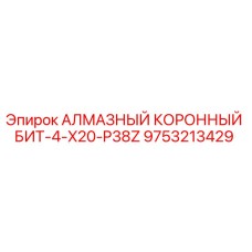 9753213429 АЛМАЗНЫЙ КОРОННЫЙ БИТ-4-X20-P38Z Epiroc