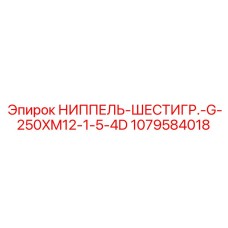 1079584018 НИППЕЛЬ-ШЕСТИГР.-G-250XM12-1-5-4D Epiroc