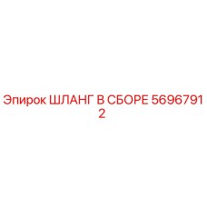 56967912 ШЛАНГ В СБОРЕ Эпирок