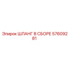 57609281 ШЛАНГ В СБОРЕ Эпирок