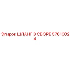 57610024 ШЛАНГ В СБОРЕ Эпирок