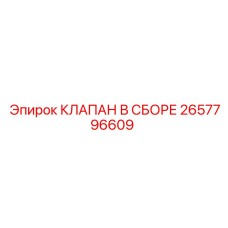 2657796609 КЛАПАН В СБОРЕ Epiroc