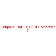 52225877 ШЛАНГ В СБОРЕ Epiroc