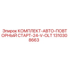 Система автоматического пуска для оборудования 24V Epiroc 1310308663