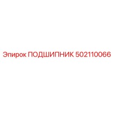 502110066 ПОДШИПНИК Эпирок