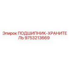 9753213669 ПОДШИПНИК-ХРАНИТЕЛЬ Epiroc