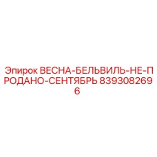 8393082696 ВЕСНА-БЕЛЬВИЛЬ-НЕ-ПРОДАНО-СЕНТЯБРЬ Epiroc