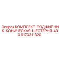 9170311320 КОМПЛЕКТ-ПОДШИПНИК-КОНИЧЕСКАЯ-ШЕСТЕРНЯ-430 Epiroc