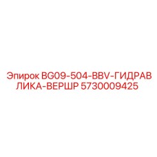 Оригинальная деталь BG09-504-BBV-ГИДРАВЛИКА-ВЕРШР 5730009425 для техники Epiroc