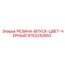 9753242853 РЕЗИНА ВПУСК ЦВЕТ ЧЕРНЫЙ Epiroc