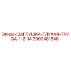 9900481648 ЗАГЛУШКА-ГЛУХАЯ-ТРУБА-1-2-14 Epiroc