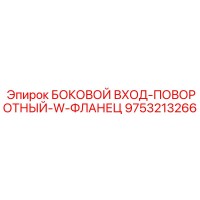9753213266 БОКОВОЙ ВХОД-ПОВОРОТНЫЙ-W-ФЛАНЕЦ Epiroc
