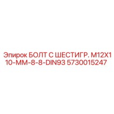 5730015247 БОЛТ С ШЕСТИГР. М12X110-ММ-8-8-DIN93 Epiroc