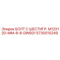 5730015249 БОЛТ С ШЕСТИГР. М12X120-ММ-8-8-DIN931 Epiroc