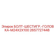 2657727448 БОЛТ-ШЕСТИГР.-ГОЛОВКА-M24X2X100 Эпирок