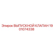1901074338 ВЫПУСКНОЙ КЛАПАН Epiroc