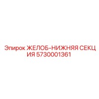 5730001361 ЖЕЛОБ-НИЖНЯЯ СЕКЦИЯ Epiroc