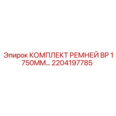2204197785 КОМПЛЕКТ РЕМНЕЙ BP 1750MM Epiroc