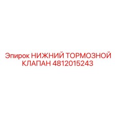 4812015243 НИЖНИЙ ТОРМОЗНОЙ КЛАПАН Epiroc