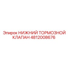 4812008676 НИЖНИЙ ТОРМОЗНОЙ КЛАПАН Epiroc