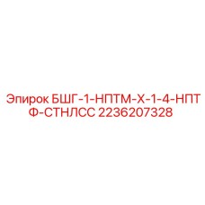 2236207328 БШГ-1-НПТМ-Х-1-4-НПТФ-СТНЛСС Epiroc