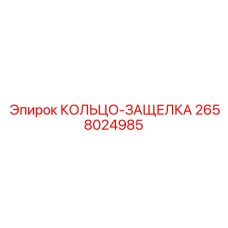 2658024985 КОЛЬЦО-ЗАЩЕЛКА Epiroc