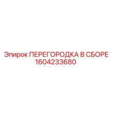 1604233680 ПЕРЕГОРОДКА В СБОРЕ Epiroc