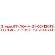 1202644600 ВТУЛКА-M-G1-00X13ОТВЕРСТИЕ-ШЕСТИГР. Epiroc