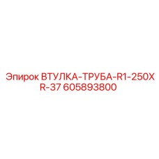 605893800 ВТУЛКА-ТРУБА-R1-250XR-37 Epiroc
