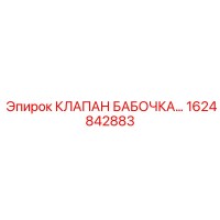 1624842883 КЛАПАН БАБОЧКА Epiroc
