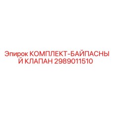 2989011510 КОМПЛЕКТ-БАЙПАСНЫЙ КЛАПАН Epiroc