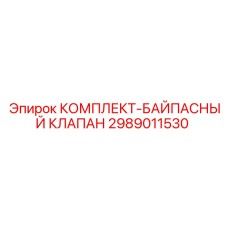 2989011530 КОМПЛЕКТ-БАЙПАСНЫЙ КЛАПАН Epiroc