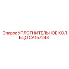 CA157243 УПЛОТНИТЕЛЬНОЕ КОЛЬЦО Epiroc