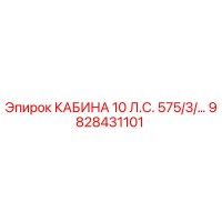 9828431101 КАБИНА 10 Л.С. 575/3/... Epiroc