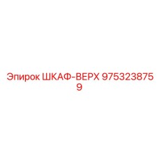 9753238759 ШКАФ-ВЕРХ Epiroc