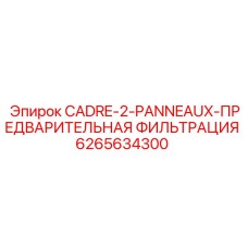6265634300 CADRE-2-PANNEAUX-ПРЕДВАРИТЕЛЬНАЯ ФИЛЬТРАЦИЯ Epiroc