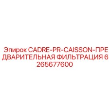 6265677600 CADRE-PR-CAISSON-ПРЕДВАРИТЕЛЬНАЯ ФИЛЬТРАЦИЯ Epiroc