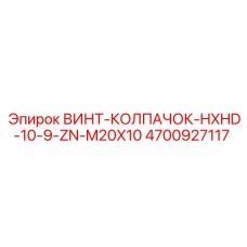 4700927117 ВИНТ-КОЛПАЧОК-HXHD-10-9-ZN-M20X10 (Epiroc)