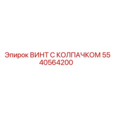 5540564200 ВИНТ С КОЛПАЧКОМ Epiroc