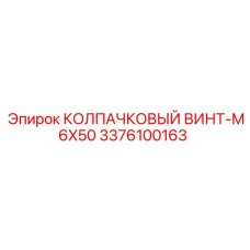 3376100163 КОЛПАЧКОВЫЙ ВИНТ-M6X50 Эпирок